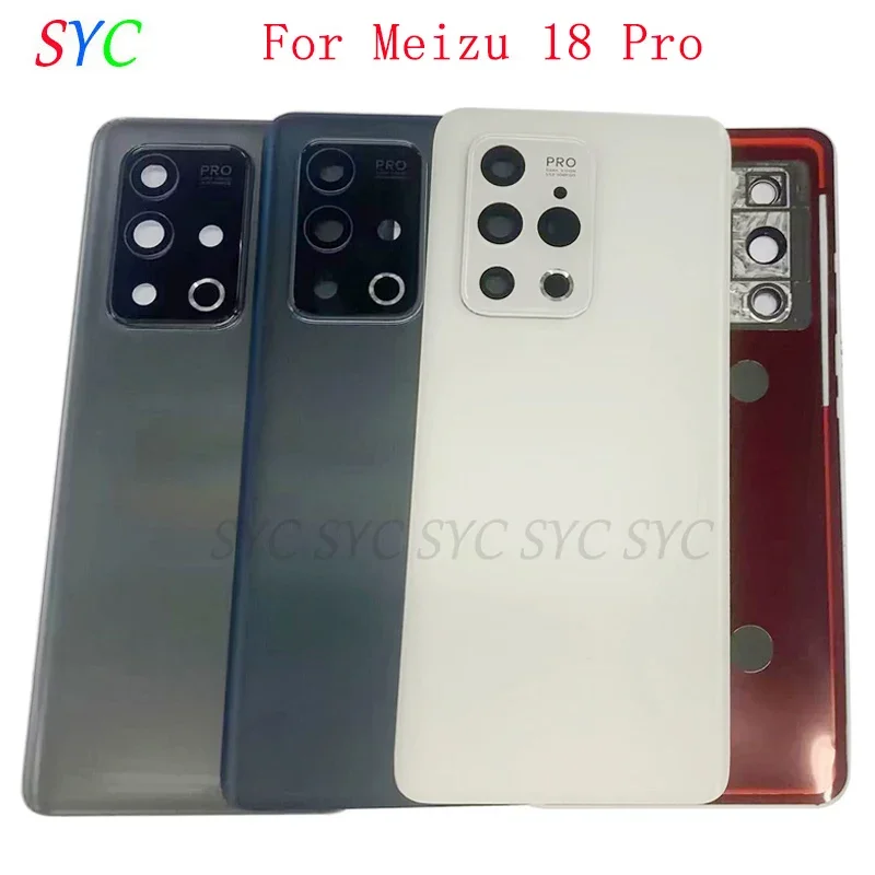 Задняя крышка корпуса задней двери для Meizu 18 Pro, крышка батарейного отсека с запасными частями для объектива камеры Задняя крышка корпуса задней двери для Meizu 18 Pro, крышка батарейного отсека с запасными частями для объектива камеры