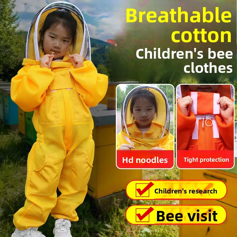 Beekeeping Equipment Suit Children's Breathable Anti-bee Clothes Student Visit Bee Farm Clothes Beekeeper Protective Clothing