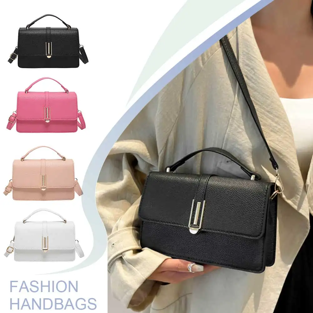 

Stylish Women PU Shoulder Bag Elegant Tote Handbag with Adjustable Strap Compact Crossbody Small Square Design