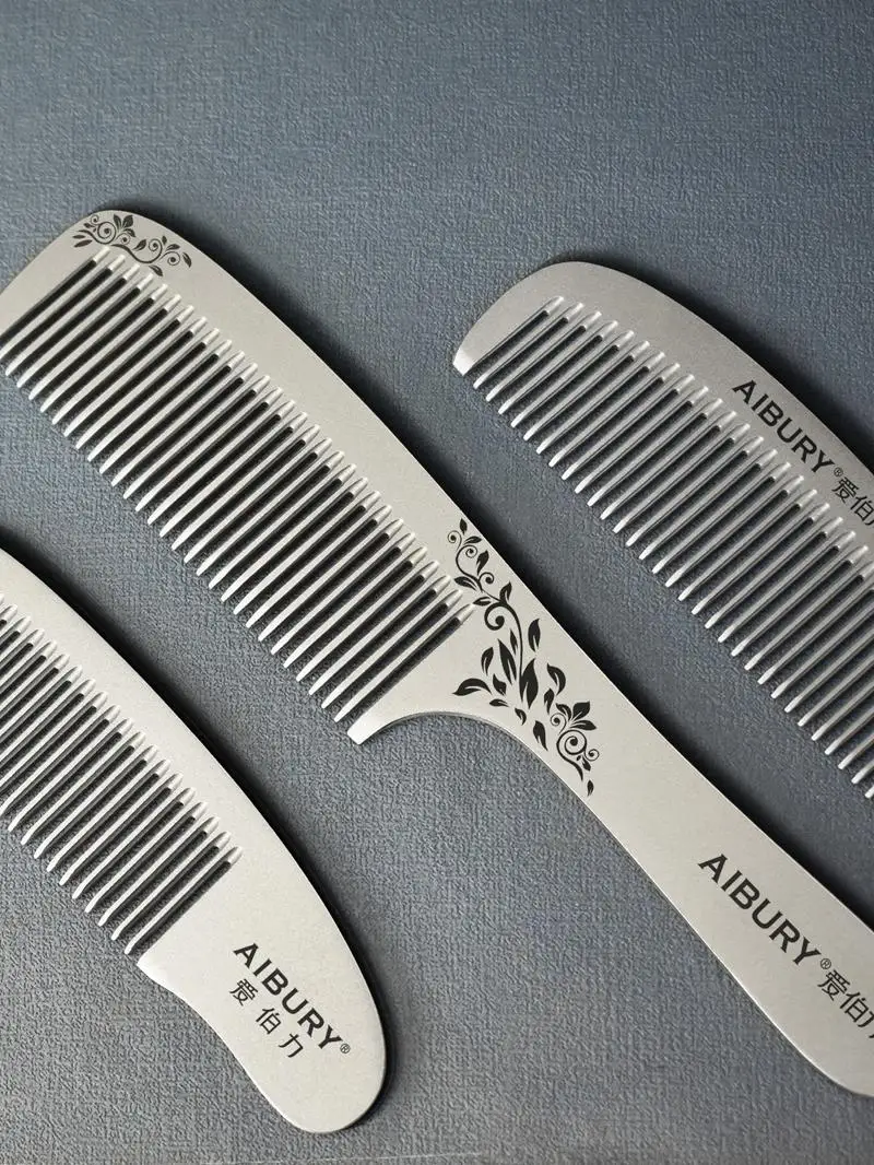 aibury-pure-titanium-anti-static-comb-family-use-unisex-hair-care-straight-hair-scalp-care-titanium-alloy-gift-comb