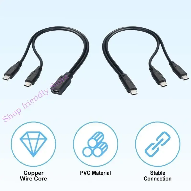 

Разъем USB C на двойной USB C «мама/папа» типа C, адаптер для зарядки наушников, кабель-разветвитель типа C для мобильного