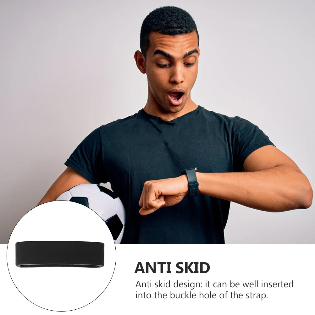 1Pcs Silicone Watch Band Loop High Quality Strap Ring Replacement Compatible with Suunto Core Non-Slip Fine Workmanship Black