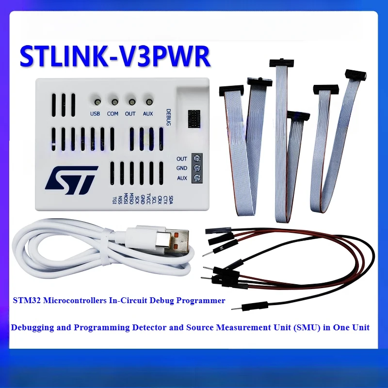 

STLINK-V3PWR STM32 Microcontroller, Debug Programmer, Source Measurement Unit SMU