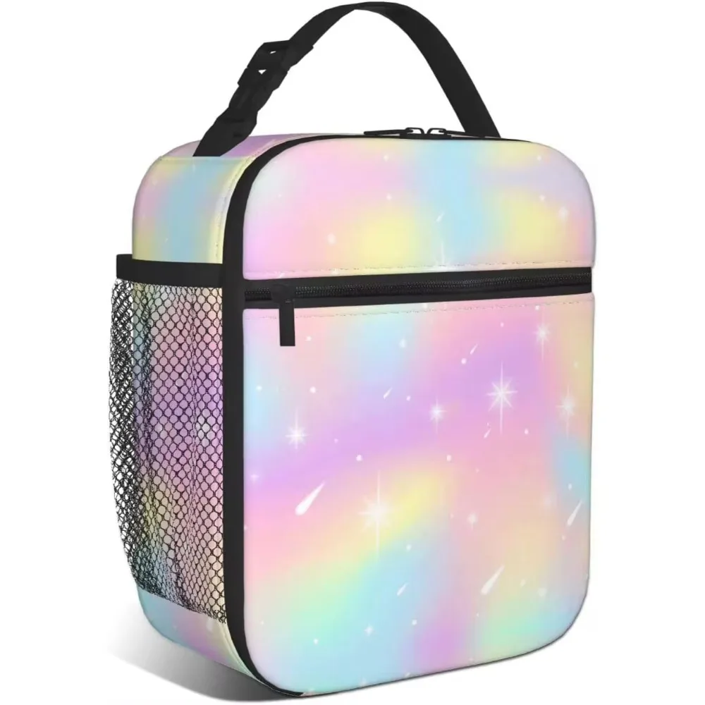 Tie Dye Lunch Box for Kids Girls Boys Portable Insulated Cooler Thermal Cute Lunch Bag Tote for School Work Picnic