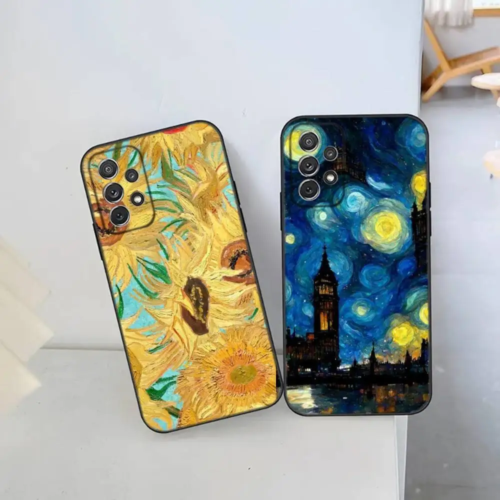

Vintage Van Gogh Pattern Phone Case For Samsung S25,S24 Ultra,S20,S30 plus,S22 plus,S23,S30 ultra 5G Silicone Cover