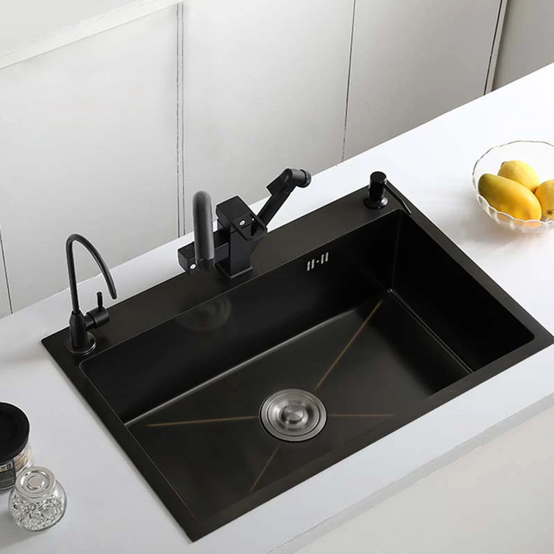 New Design Double Bowl Sink Black Household 304 Stainless Steel Material Washing Sink Black Nano Double Bowl Kitchen Sink