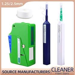 FTTH Optical Fiber pen tool 2.5mm LC MU 1.25mm SC FC ST LC Connector Fiber Optic Cleaning Box - 500+ Cleans