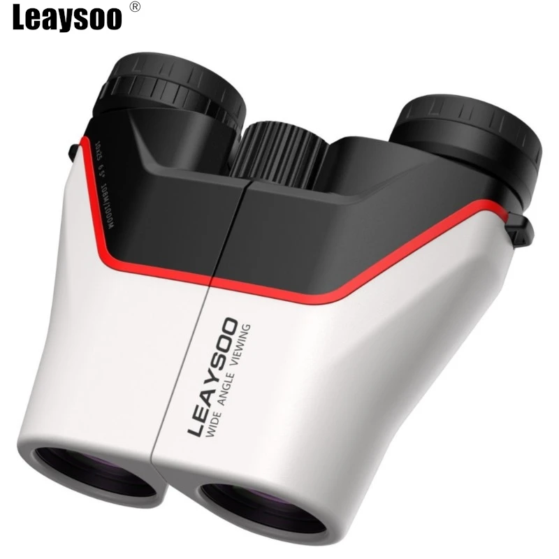 LEAYSOO 10X25 Professional Binoculars HD 190g Compact Folding Children's Telescope FMC Lens for Camping Bird Watching Concert