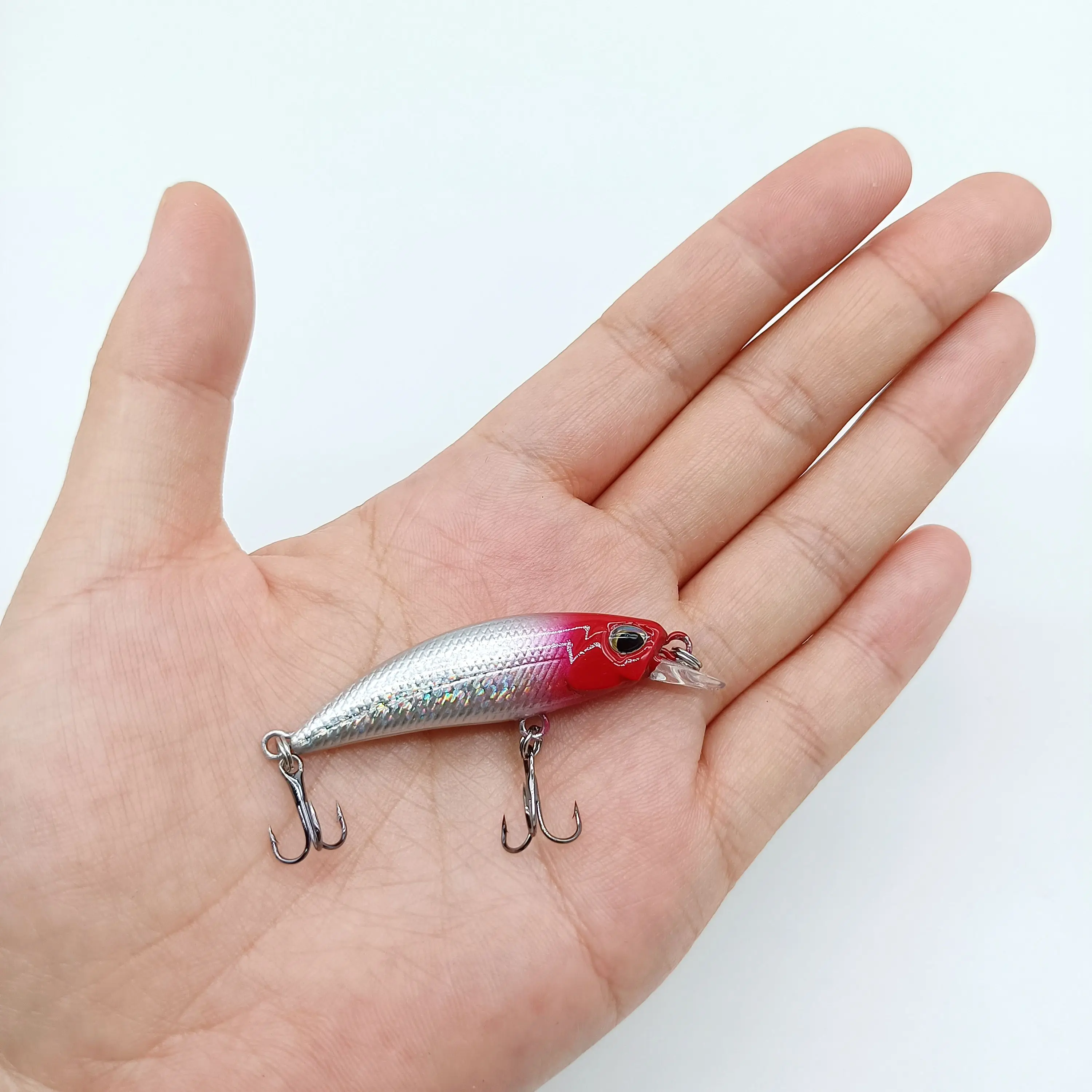 DUODUOYU 1PCS Mini Sinking Minnow Fishing Lures 3g/55mm Artificial Plastic Hard Bait Wobblers Fishing Tackle