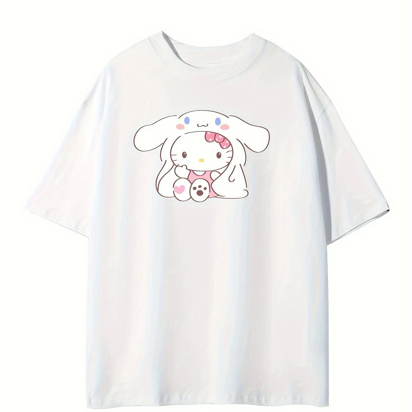 

Хлопковые мужские и женские футболки с графическим принтом «Hello Kitty», лето, осень-зима, роскошные брендовые спортивные футболки с короткими рукавами