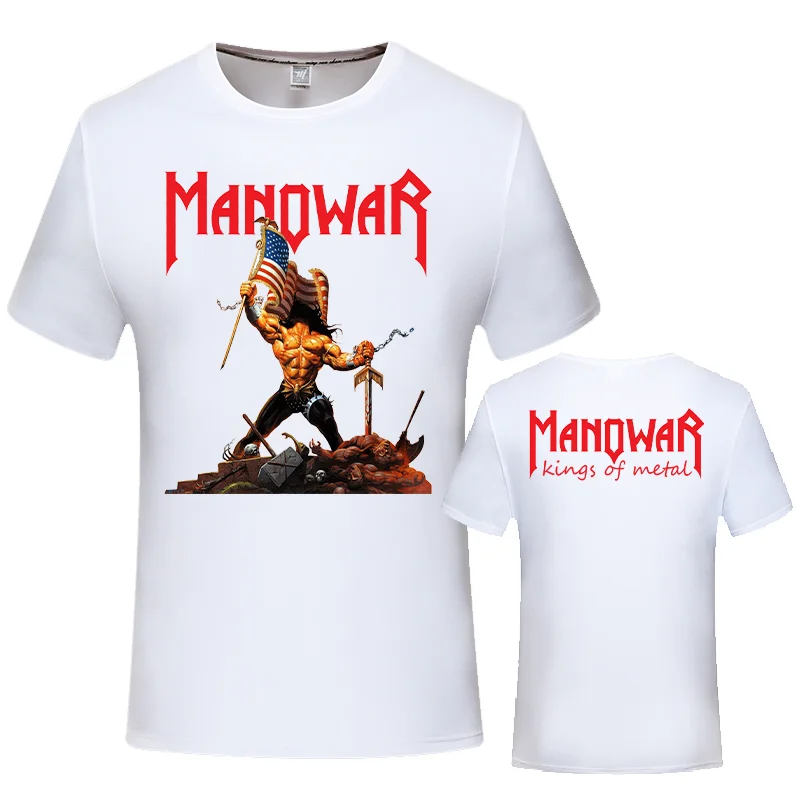 RARE MANOWAR Kings Of Metal VTG 1989 shirt  T Shirt cotton tshirt men summer fashion t-shirt Asian size tshirt child tops tees