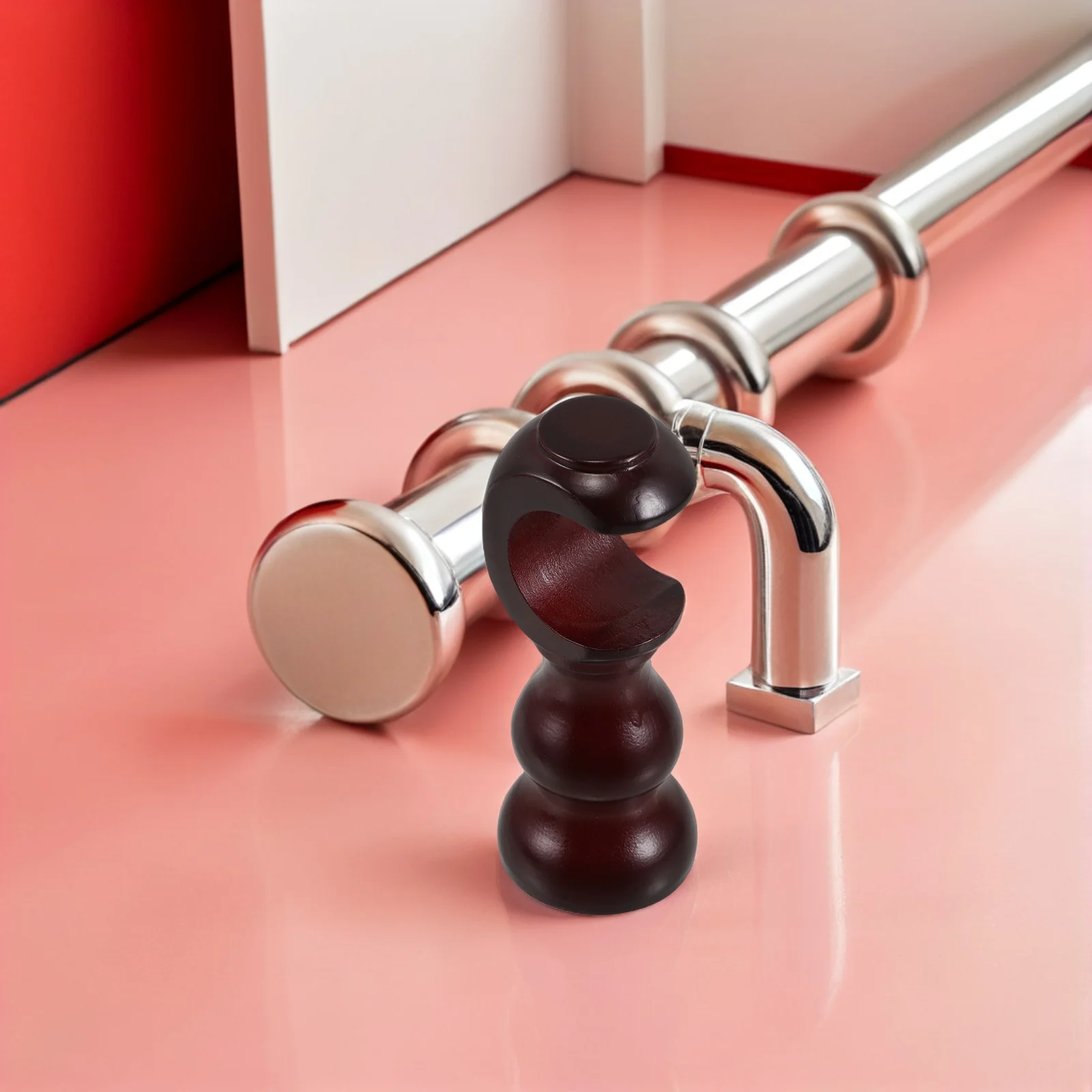 

2Pcs Wood Curtain Rod Brackets Natural Elegance Smooth Finish for Bedrooms Living Rooms Wood Curtain Rod Bracket