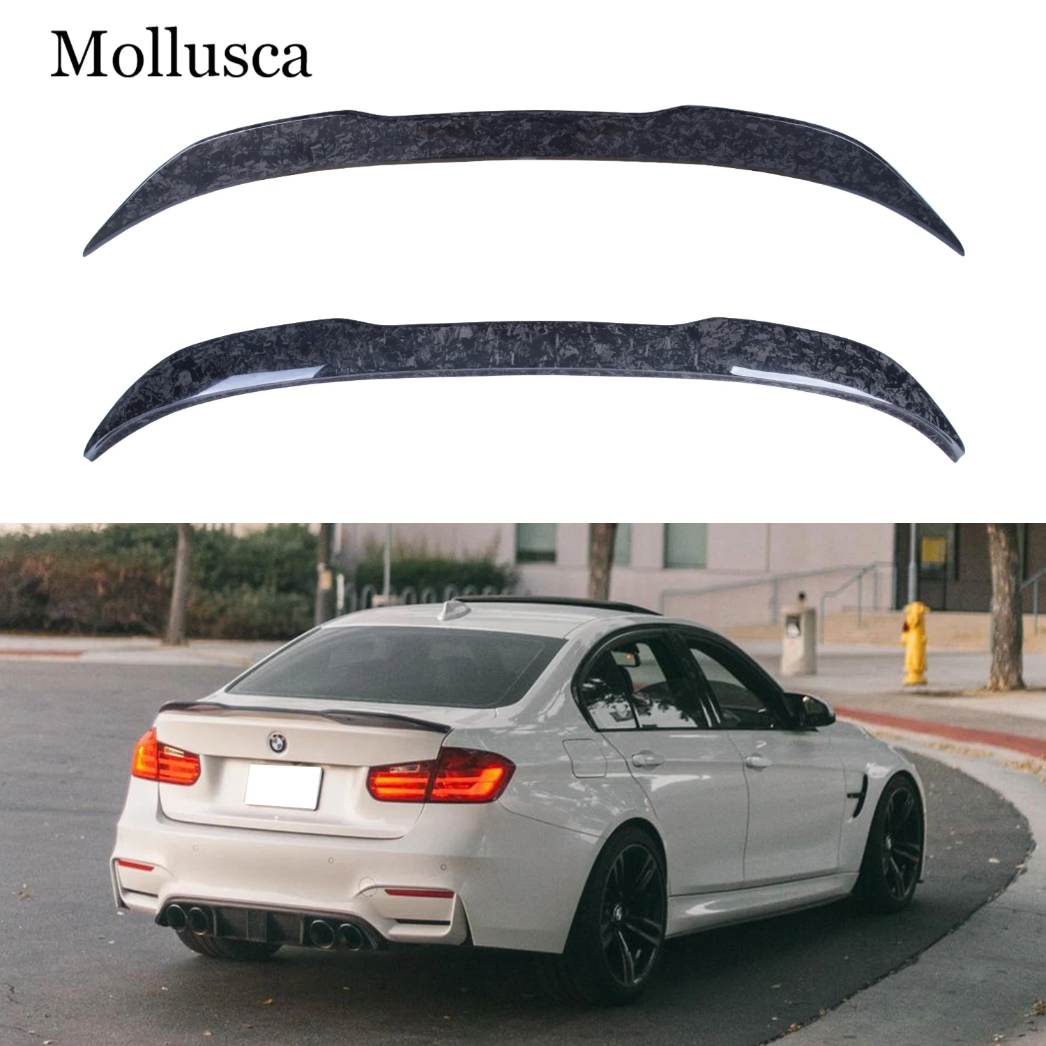 

For BMW 3 Series F30/M3 F80 Sedan DA Style Forged Carbon fiber Rear Spoiler Trunk wing 2011-2019