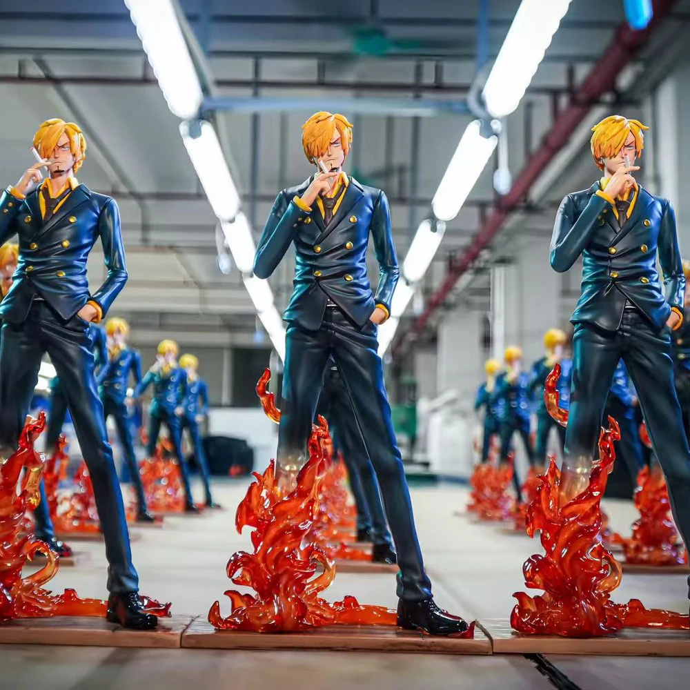 24 cm/9.4in JT C2 Sanji Anime One Piece Sanji Action Figure Diavolo Windleg Sanji Pvc Statua Collezione Ornamento Giocattoli Regali di compleanno
