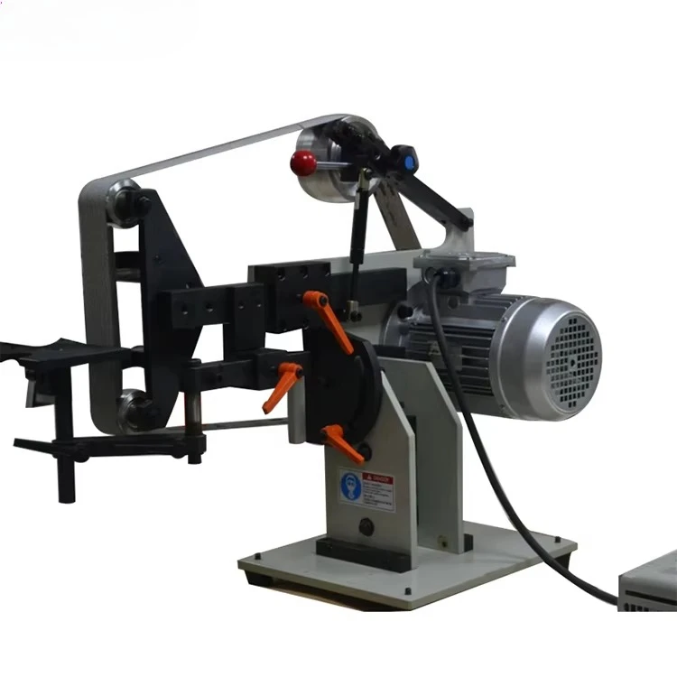 Adjustable speed belt sander for deburring and sanding metal knife small parts with table top