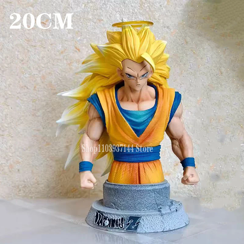 

20cm Anime Angel Goku Bust Figure Gk Dragon Ball Z Action Figure Son Goku Super Saiyan Figure 3 Statue PVC Collection Model Toys