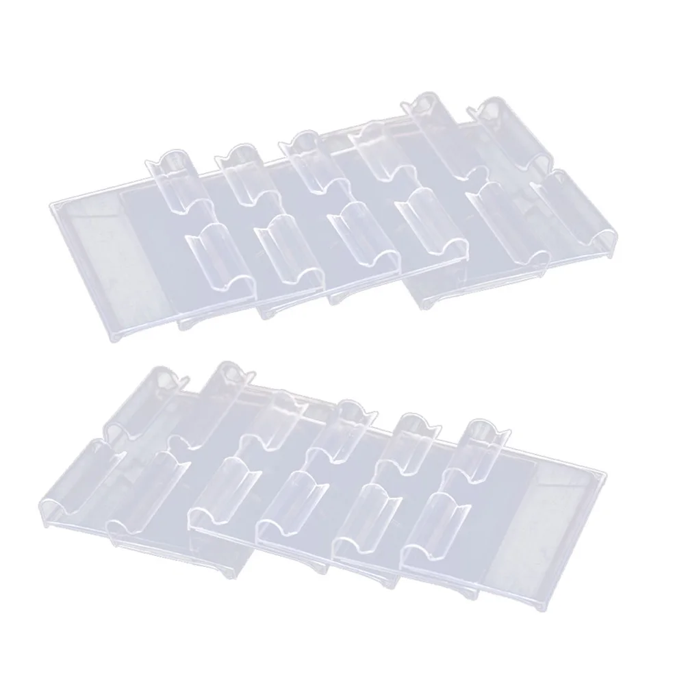 50 PCS Label Holders for Storage Bins Wire Shelf Price Clear Tag Basket Clip Retail