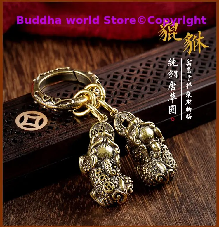 A PAIR 2025 Southeast Asia exorcise evil spirits multipurpose Amulet Good luck Recruit wealth copper dragon PI XIU talisman