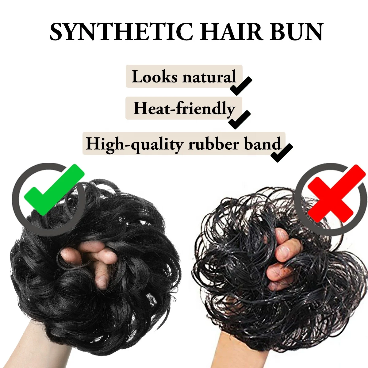 قسط الألياف الاصطناعية أوبدو مجعد Postiches صب فوضوي وهمية Scrunchies الشعر التمديد الكعك Chignon هيربيسي للنساء