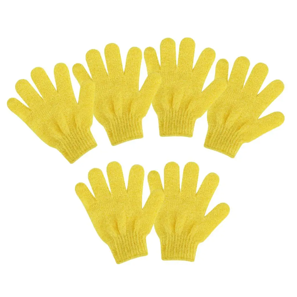 Guantes de ducha exfoliantes para baño, manoplas de masaje para SPA, paquete de 2 a 4 unidades, 6 unidades