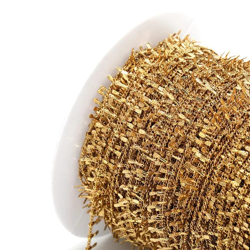 스테인리스 스틸 금도금 클립, 드립 체인, DIY 수제 쥬얼리 목걸이 제작용, 납땜 체인, 1m, 2m 