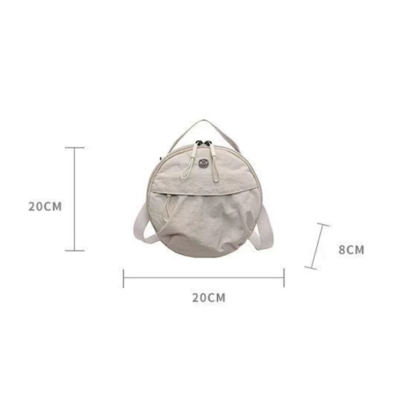 Cute Korean Style Nylon Shoulder Bag Mobile Phone Storage Purse Small Round Bag Handbags Wallet Bags Mini Crossbody Bag Girls image 6