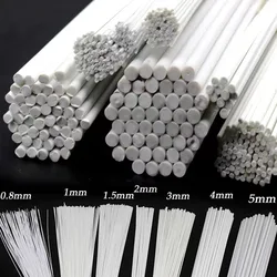 50 Pcs Model White Round Tube Diameter 0.5-6MM DIY ABS Plastic Miniature Handmade Materials For Mini Scenery Landscape Diorama