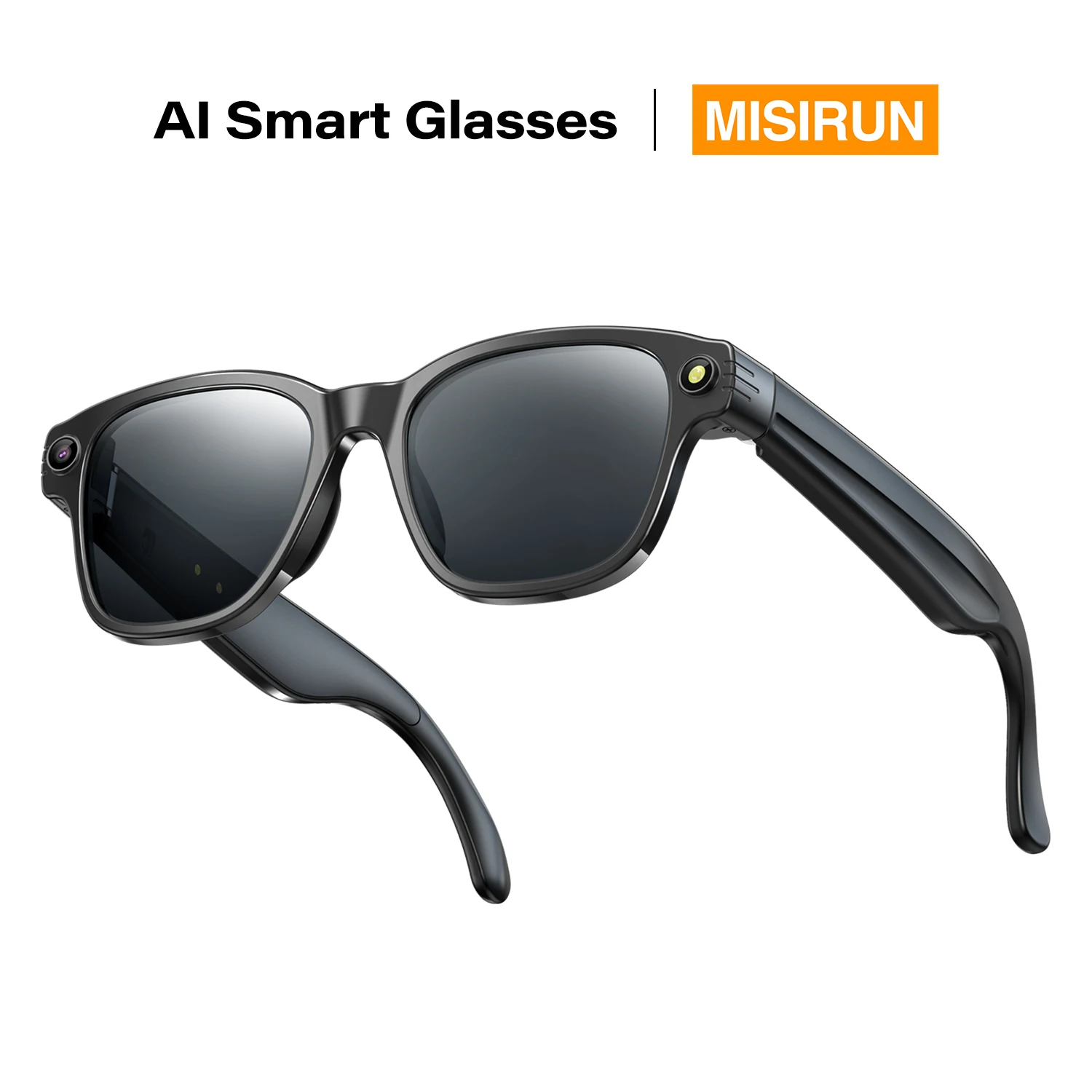 

AI Smart Glasses Real-time Translation Glasses 800W Pixel Camera Photo Video Record Voice Assistant Bluetooth Call Sunglasses