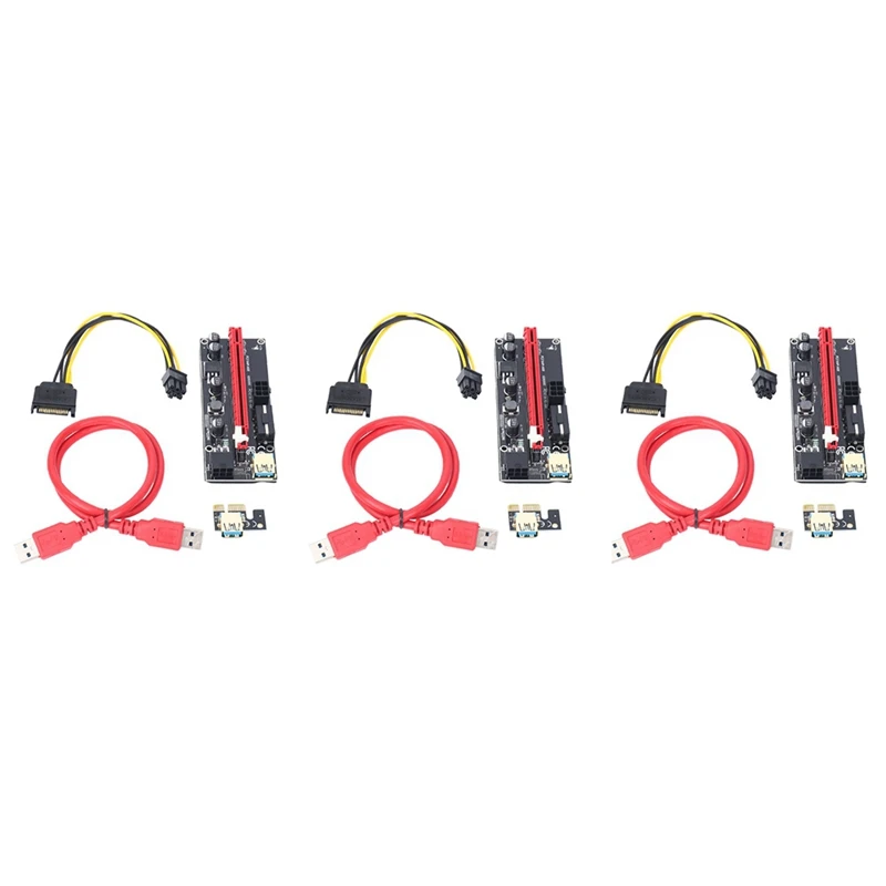 

VER 009S PCIE Riser 1X To 16X Graphics Extension Card For GPU Mining Riser Card Extender , PCI Express Adapter, 18-Pack