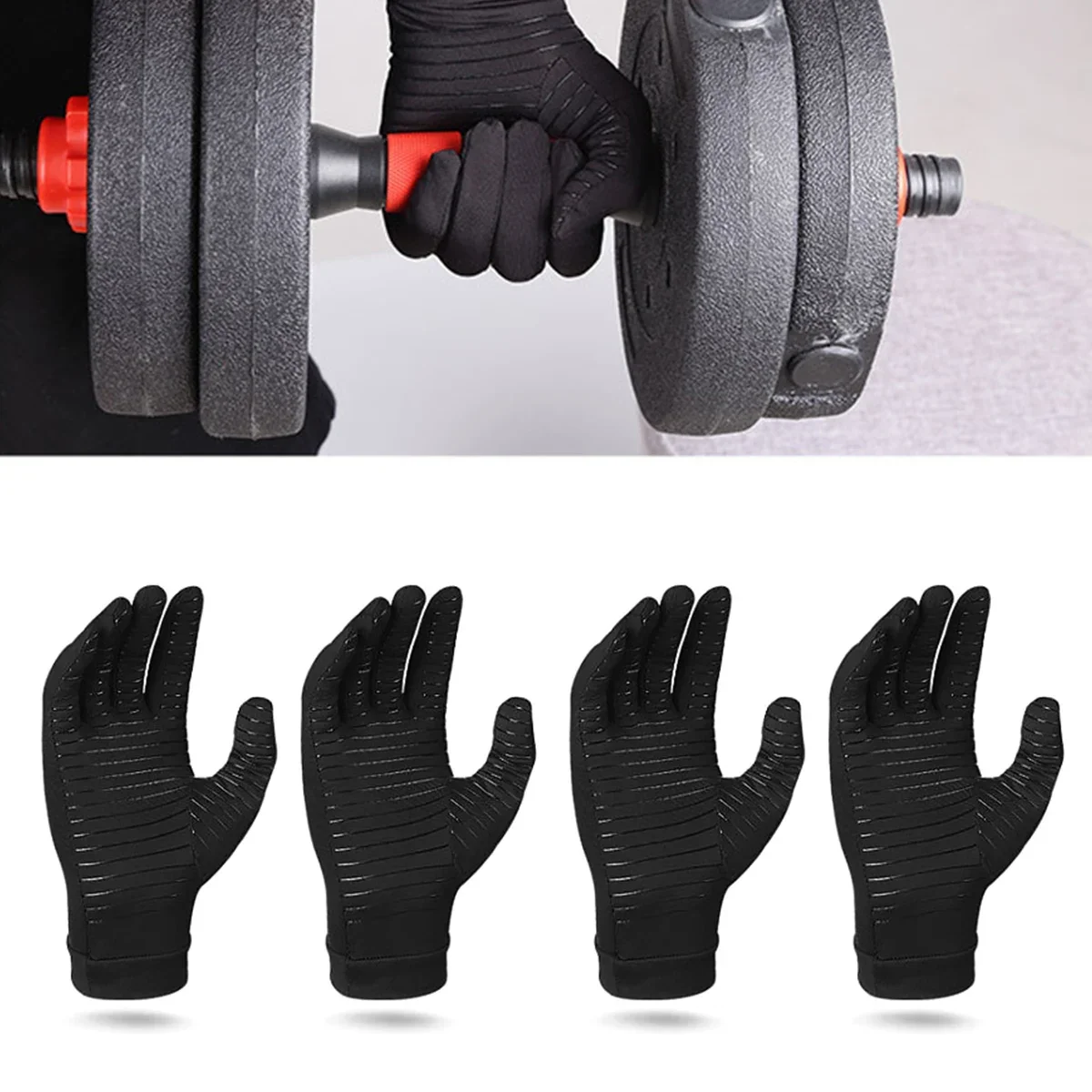 Copper Compression Arthritis Gloves Hand Grip Glove Hand Wrist Support Unisex Gloves for Hands Finger Joint Carpal Pain Relief