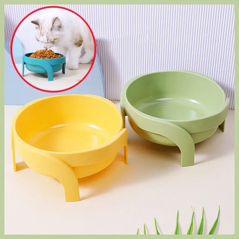 

Dog Food Bowl Neck Protector Dog Water Bowl Plastic Cat Bowls Washable Food Container for Dogs Feeding Bowls Feeder Pet Supplies