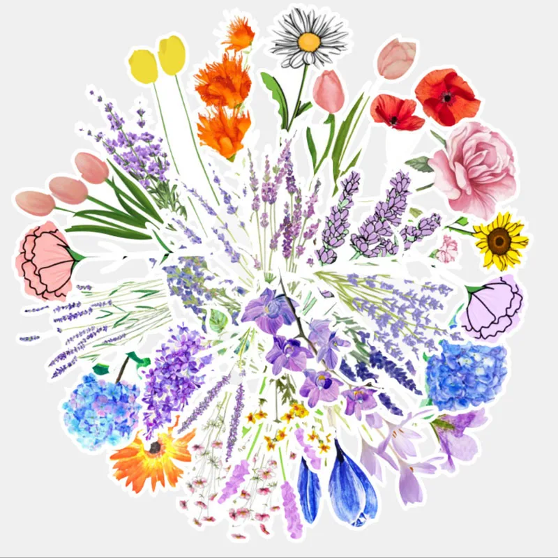 

10/30/50pcs Flora Graffiti Pack For Children Gift Cartoon Anime Stickers To Stationery Laptop Suitcase Guitar Fridge Decals