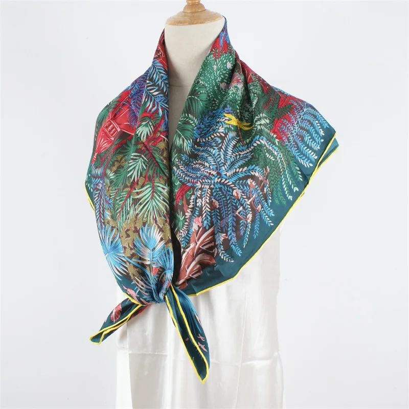 90 Silk Scarf 14MM 100% Twill Silk Scarf Neckerchief Foulard Echarpe