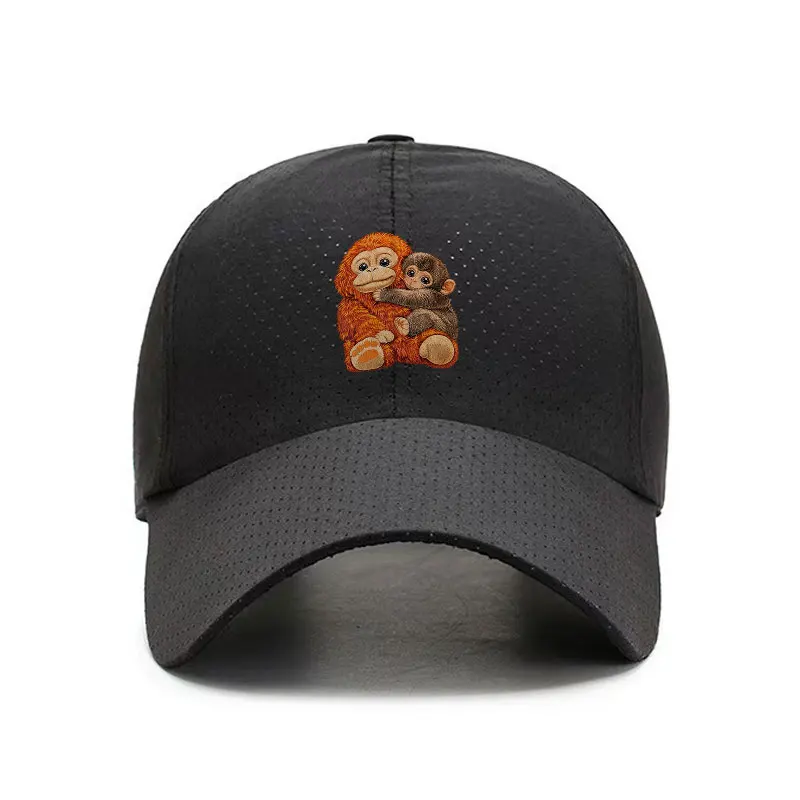 Monkey Duo Quick Dry Baseball Cap Sun Shade Outdoor Hiking Fishing Hat for Men and Women