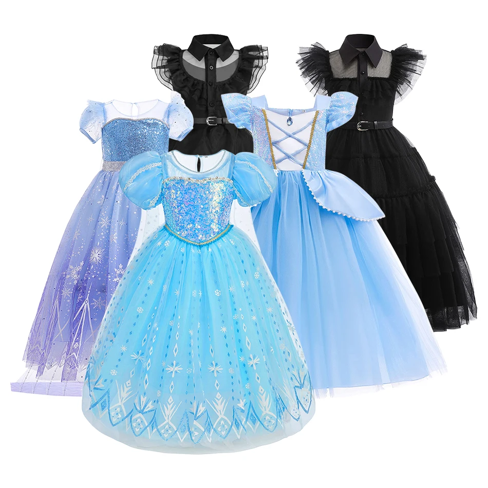 Children Rapunzel Costume Princess Birthday Halloween Luxury Clothing Kids Tango Pageant Fancy Clothes Cosplay Long Sleeve Dress