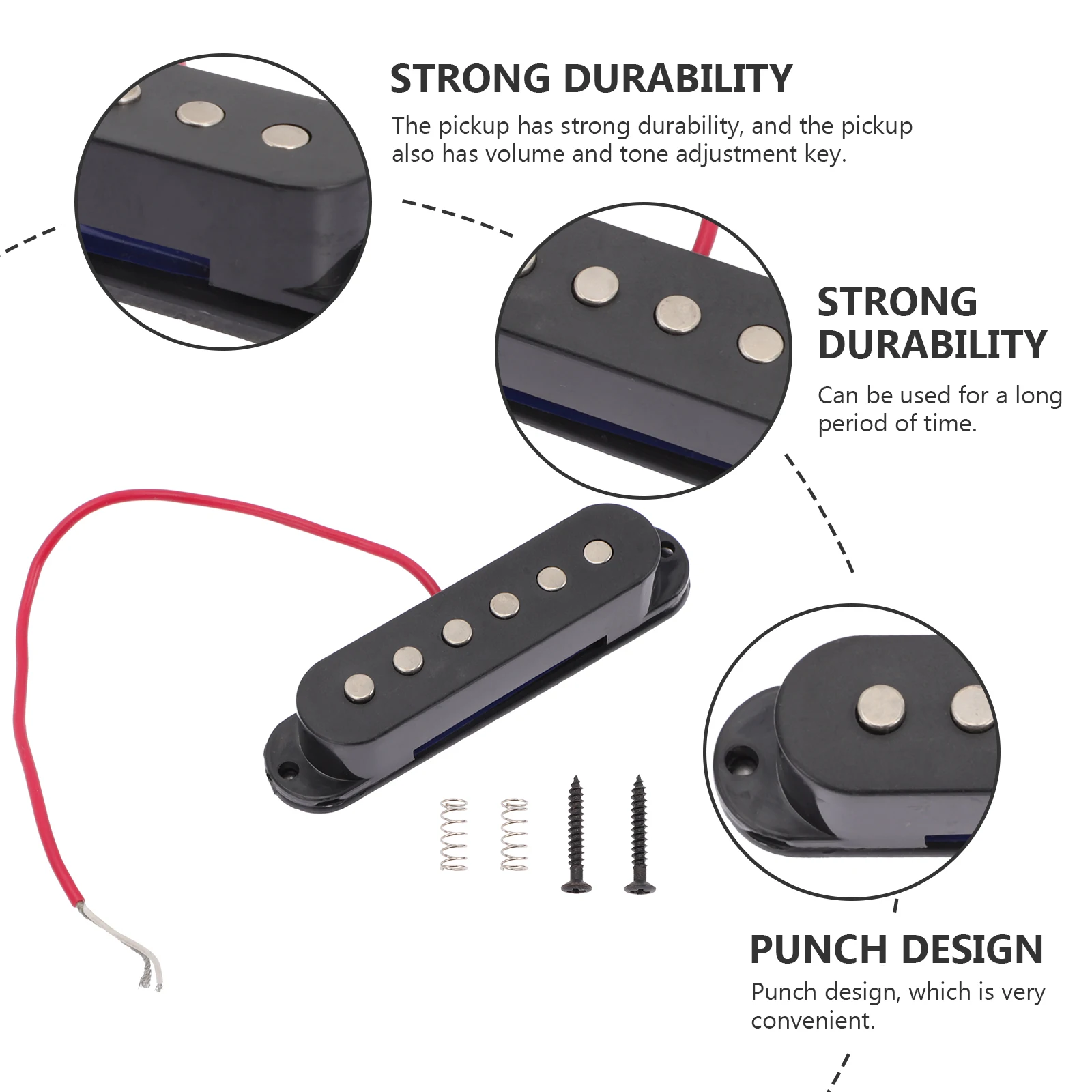 

Guitar Magnet Pickup Electric Pickups Instruments Acoustic Transducer Single Coil Black