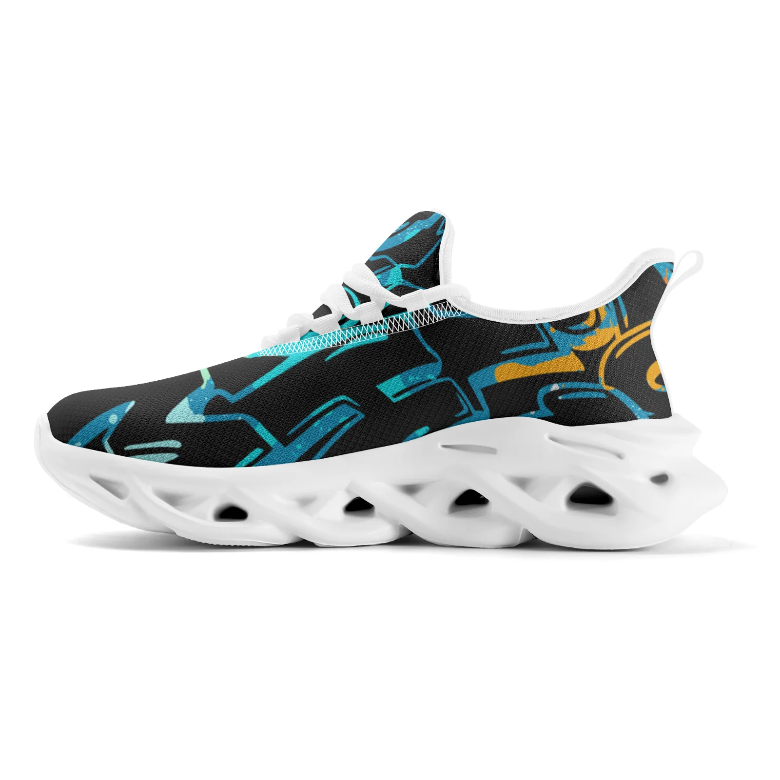 Обувь на заказ с геометрическим узором, повседневные кроссовки для мужчин и женщин, легкие кроссовки для подростков, обувь EUR36-48