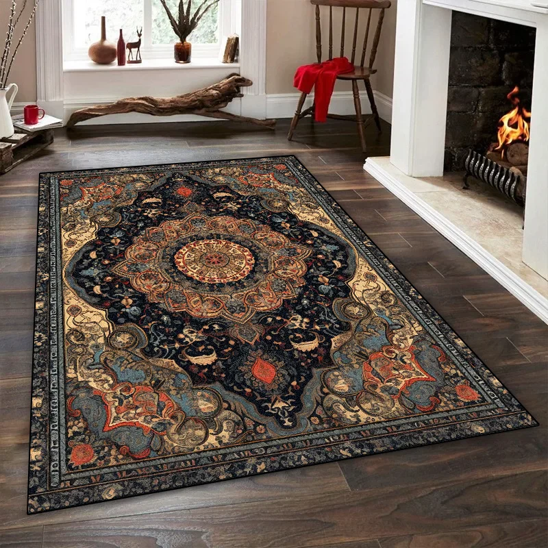 Persian Carpet for Living Room Large Area Sofa Floor Mats Non-slip Washable Bedroom Decoration Lounge Rug Balcony Kitchen Mats