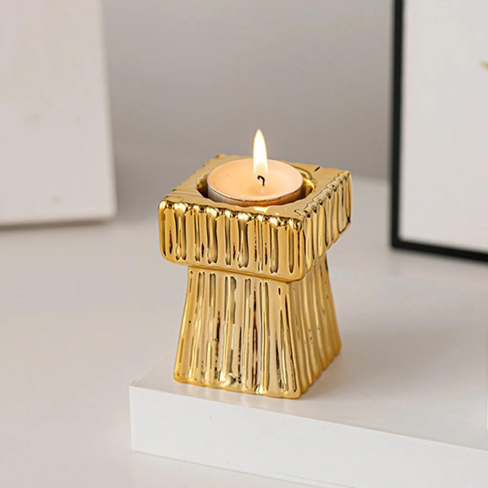 

Ceramic Holder Stable Base for Dining Table Party Room Use Pillar Holder Decorative Ceramic Stand