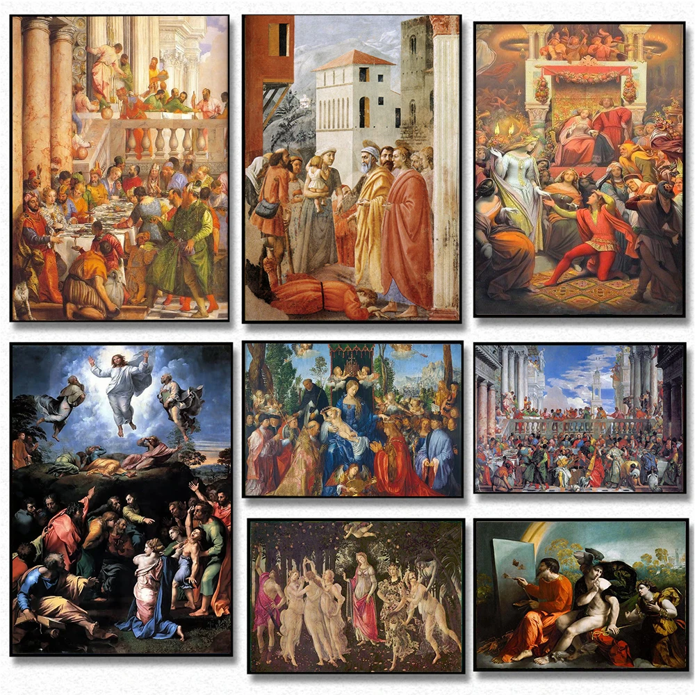 

Renaissance Paintings Reproduction Poster For Gallery Living Room Home Decor Famous Picture Prints Canvas Painting Wall Art Gift