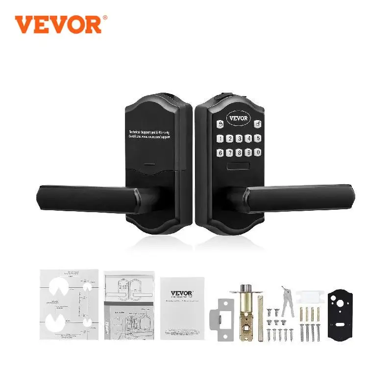 Vevor-keyless Entry Door Lock Senha e Chave de Desbloqueio Combinação Teclado Eletrônico Alavanca de Entrada Teclado de Bloqueio Automático