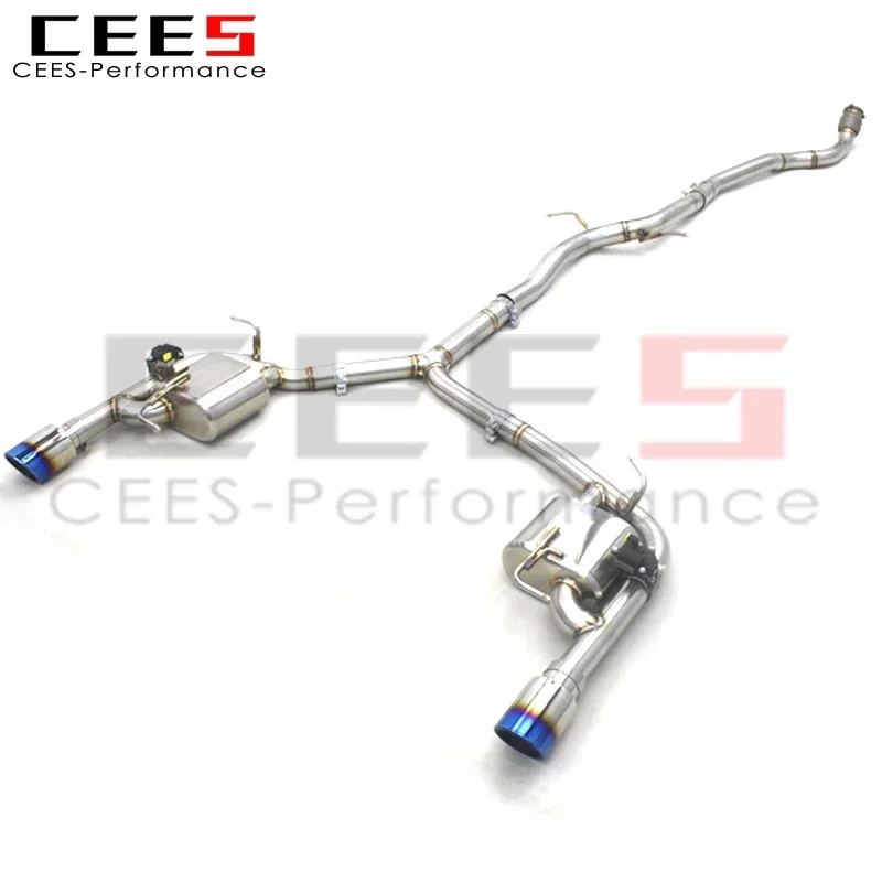 Factory Customizable Catback Exhaust System For Audi A4 B8 2.0T 2013-2016 Racing Stainless Steel Escape Car Exhaust Pipe Muffler