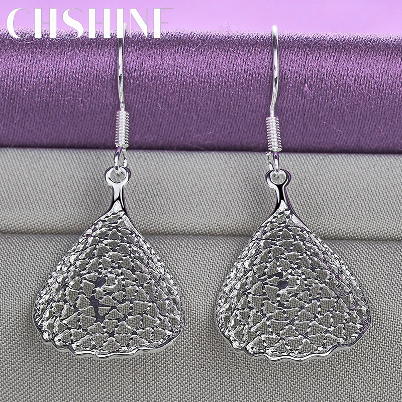 

CHSHINE 925 Sterling Silver Fishing Net Earrings For Women's Wedding Party Fashion Charm Eardrop Jewelry