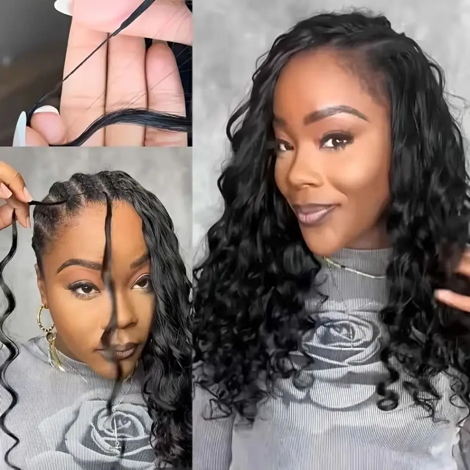 For Braids Twist Knotless Pre-Separated 60g/Pack Body Wave Extensions Feather Lightweight Human Crochet Hair For Women