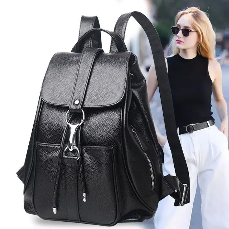 2023 New Soft Leather Texture Backpack, Women's Casual and Fashionable Backpack, Versatile and Large Capacity Student Backpack