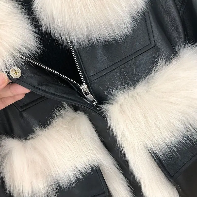 Faux Fox Fur Coat for Women, Loose Batwing Sleeve, Short Jacket, Sense of Design, Casual Outwear, Autumn and Winter Fashion, New