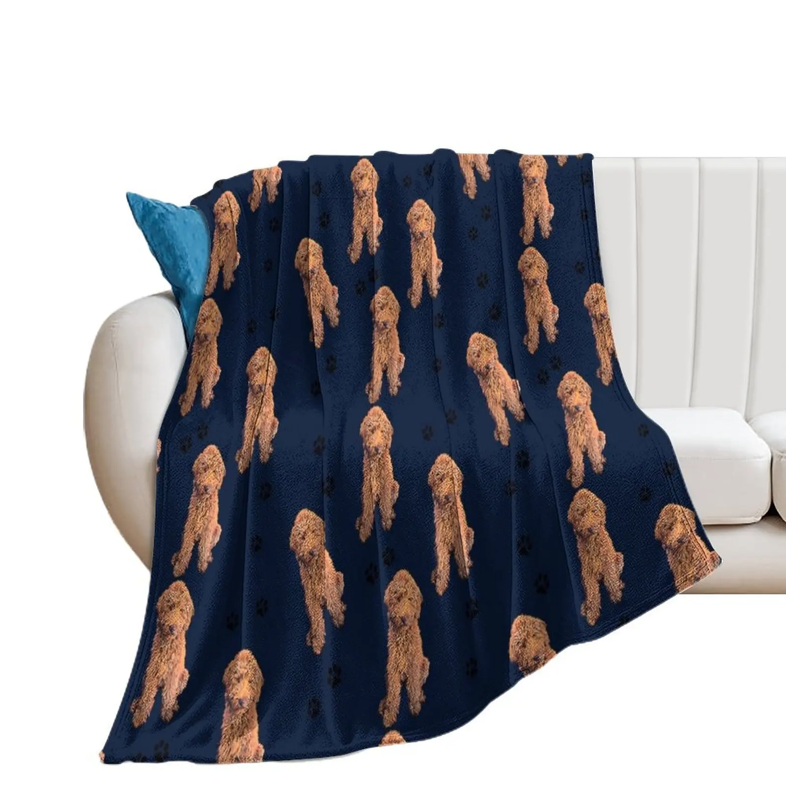 

Red Goldendoodle Throw Blanket Soft Big Sleeping Bag bed plaid Blankets