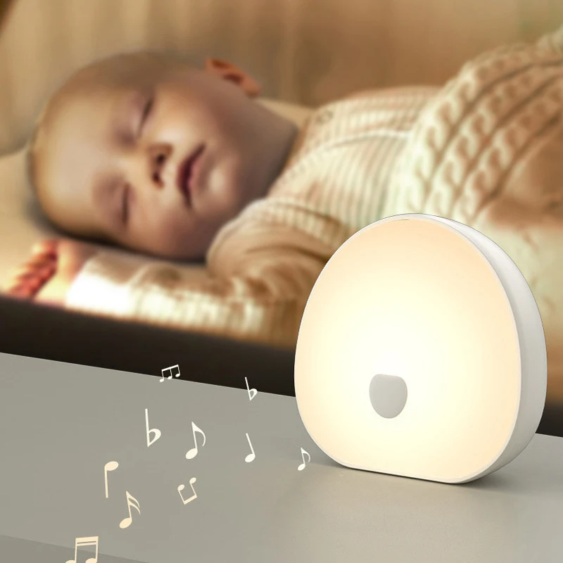 

RGB Sleep White Noise Machine with Soothing Sound Touchable Rechargeable LED Night Light Relaxing Audio & Sleep Lamp for Baby