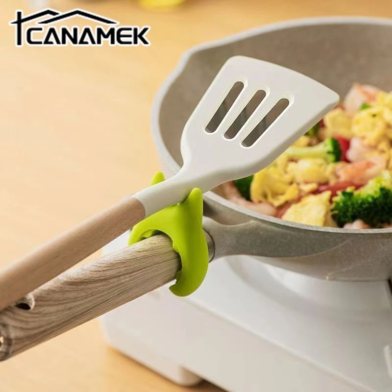 Creative Integrated Devil With Non Perforated Kitchen Stir Fry Vegetable Anti Scalding And Overflow Pot Shovel Storage Rack