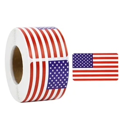 250pcs/Roll American Flag Sticker Striped Stars Printing Stickers Sealing Label USA National Day Decor DIY Scrapbooking Supplies